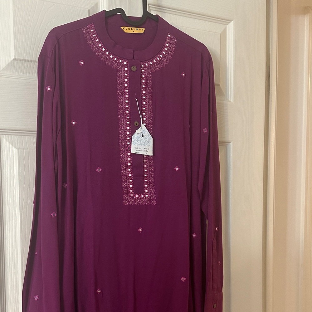 Embroidered Plum and Pink Shalwar Set